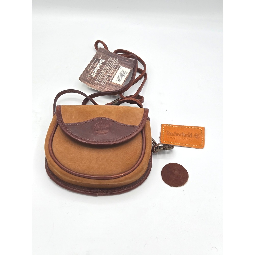 Vintage 1990 Timberland Weathergear Suede & Leather Crossbody Bag - Made‎ in USA